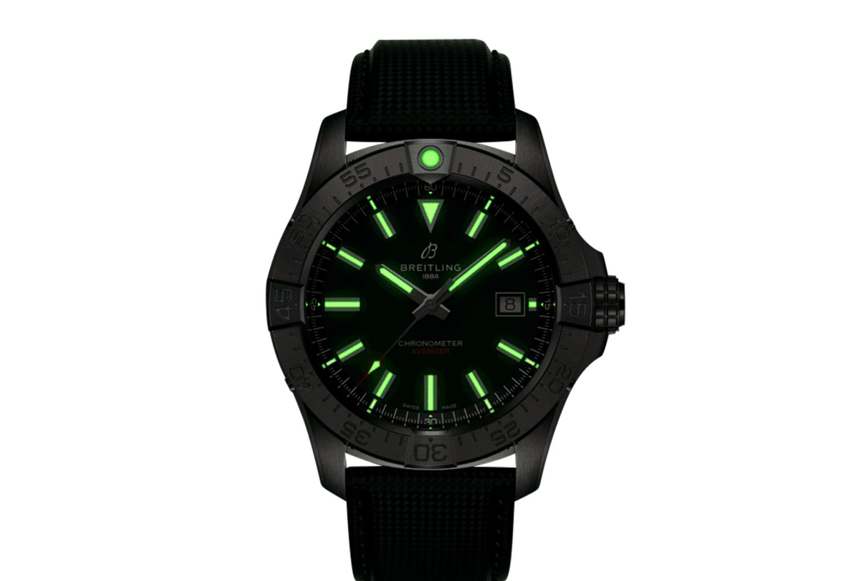 BRT Avenger Automatic 42mm Mens Watch Green Leather