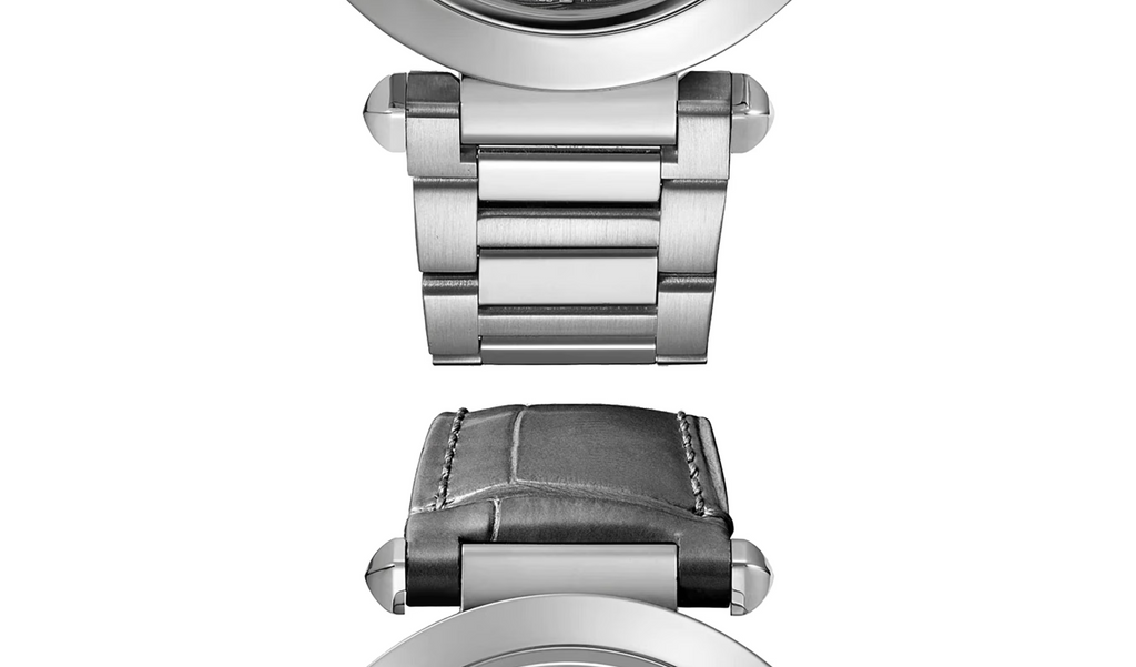 Pasha De CRT Watch 41mm, Automatic Movement, Steel, Dark Grey Dial, Interchangeable Metal And Leather Straps