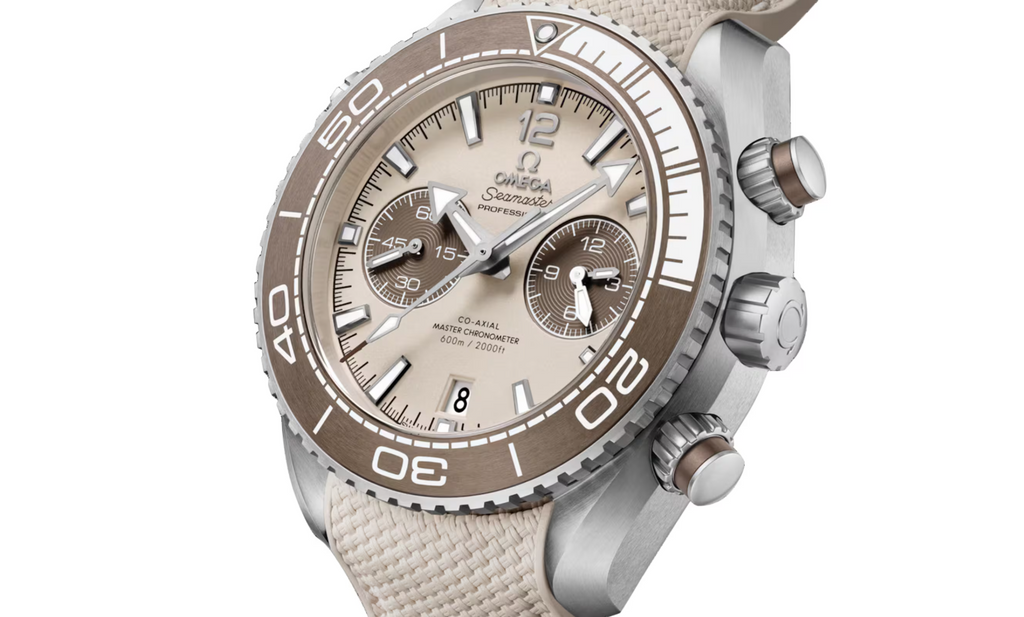 OMG Seamaster Planet Ocean 600M 45.5mm Mens Watch Beige