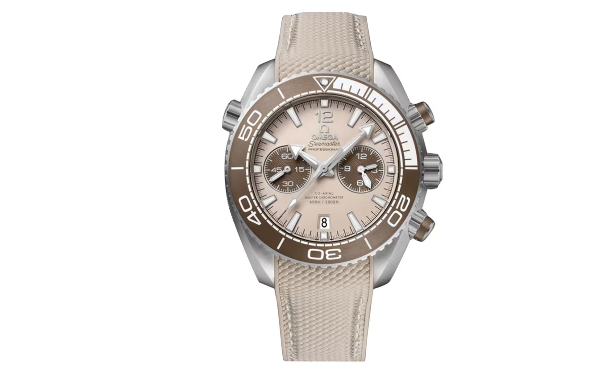 OMG Seamaster Planet Ocean 600M 45.5mm Mens Watch Beige
