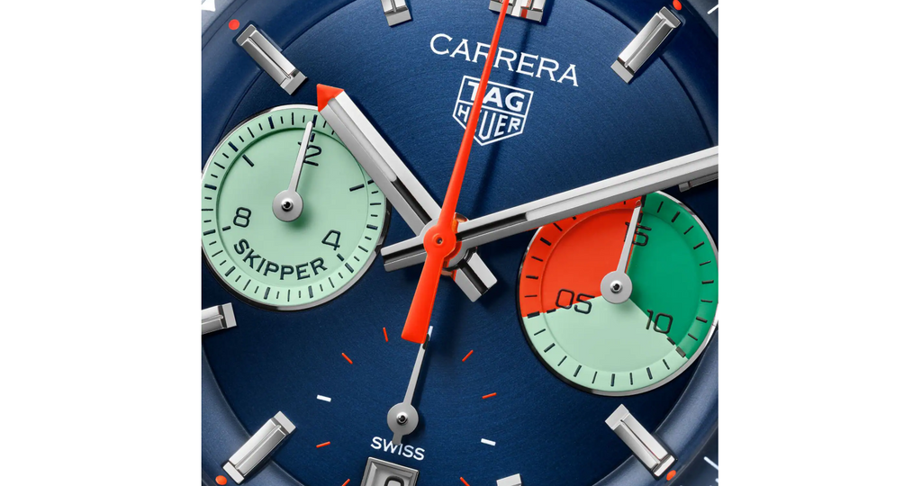 TGHR Carrera Chronograph Skipper 39mm Mens Watch Blue