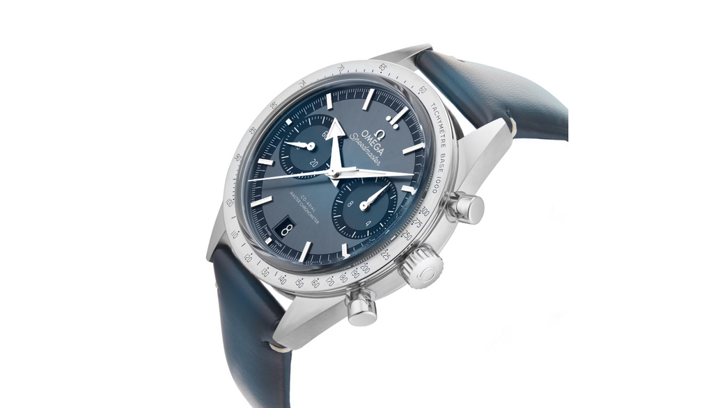 OMG Speedmaster 57 Co-Axial Master Chronometer Chronograph 40.5mm Mens Watch Blue