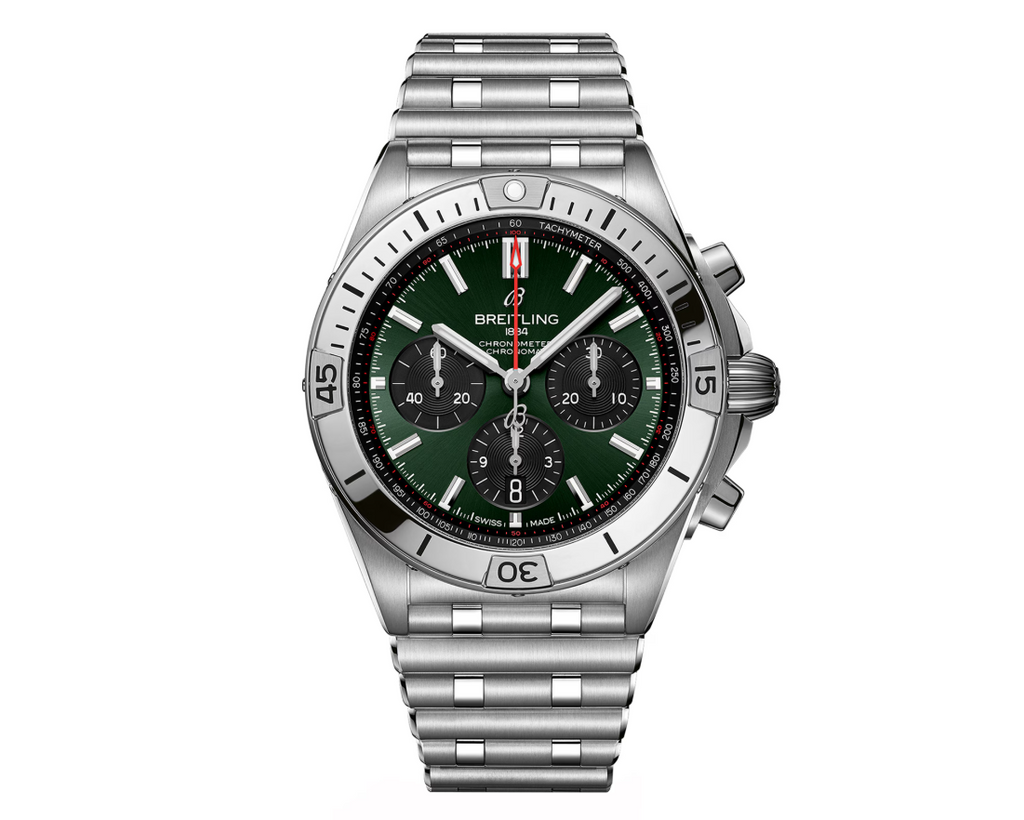 BRT Chronomat B01 Chronograph 42mm Mens Watch Green
