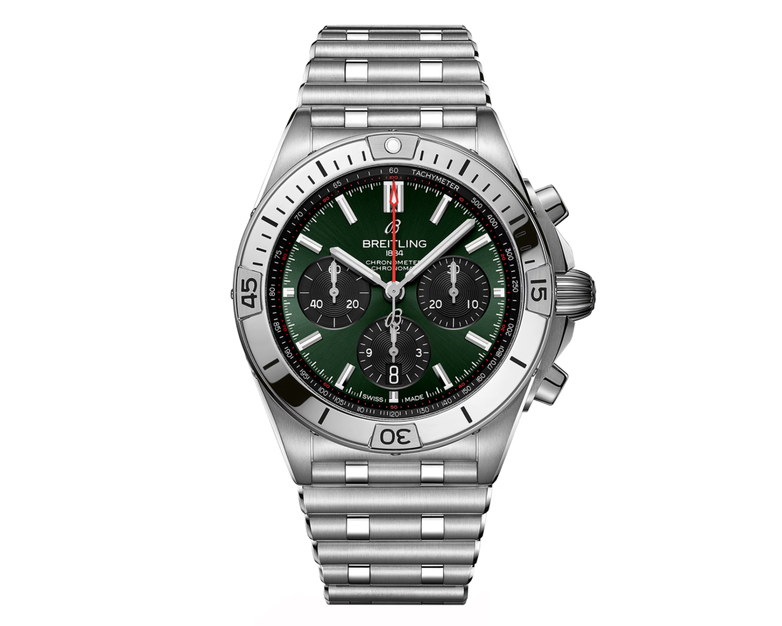 BRT Chronomat B01 Chronograph 42mm Mens Watch Green
