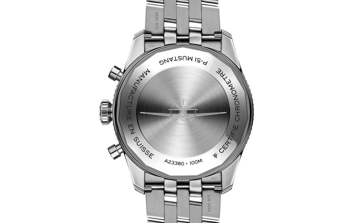 BRT Classic AVI Chronograph 42 P-51 Mustang Stainless Steel Watch
