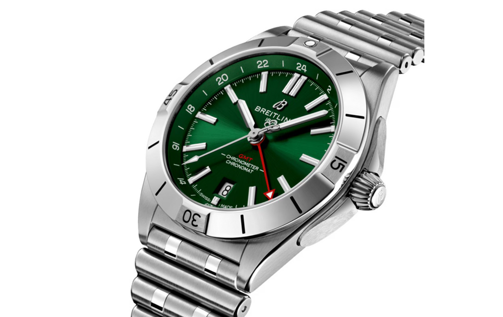 BRT Chronomat Automatic GMT 40 Green Dial Watch