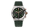 BRT Chronomat B01 Chronograph 42mm Mens Watch Green Rubber