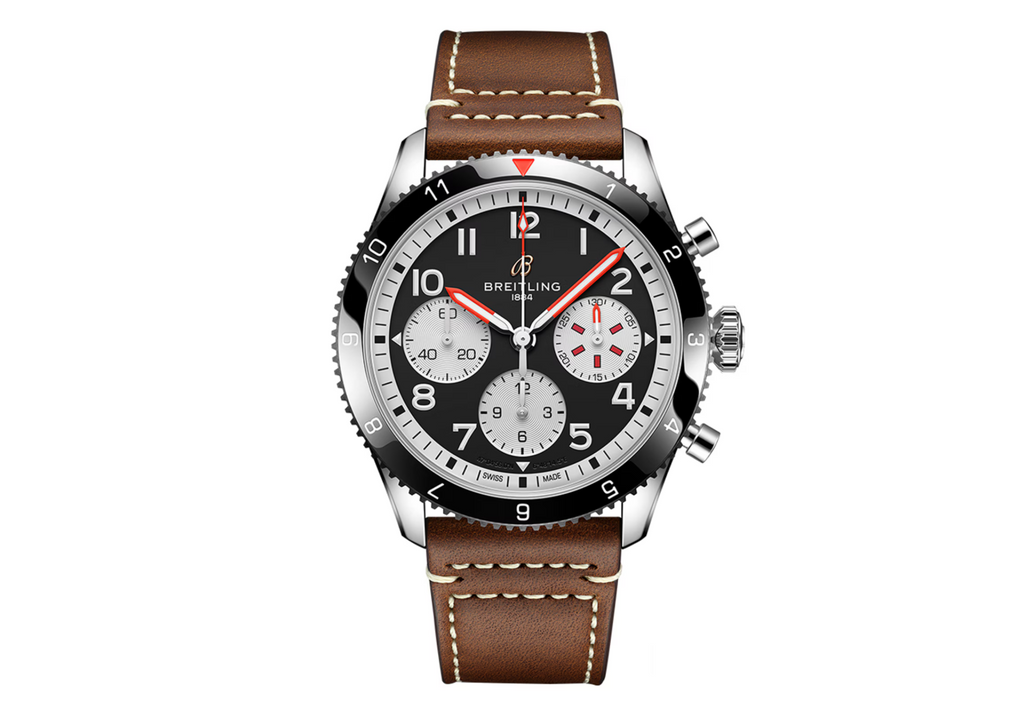 BRT Classic AVI Chronograph 42 Mosquito Leather Strap Watch