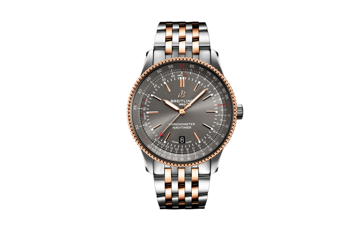 BRT Navitimer Automatic 41 Anthracite Metal Bracelet Watch