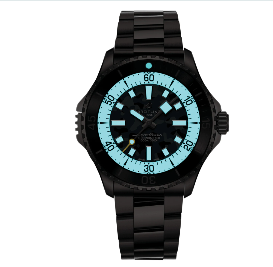 BRT Superocean Automatic Super Diver 46mm Mens Watch Black