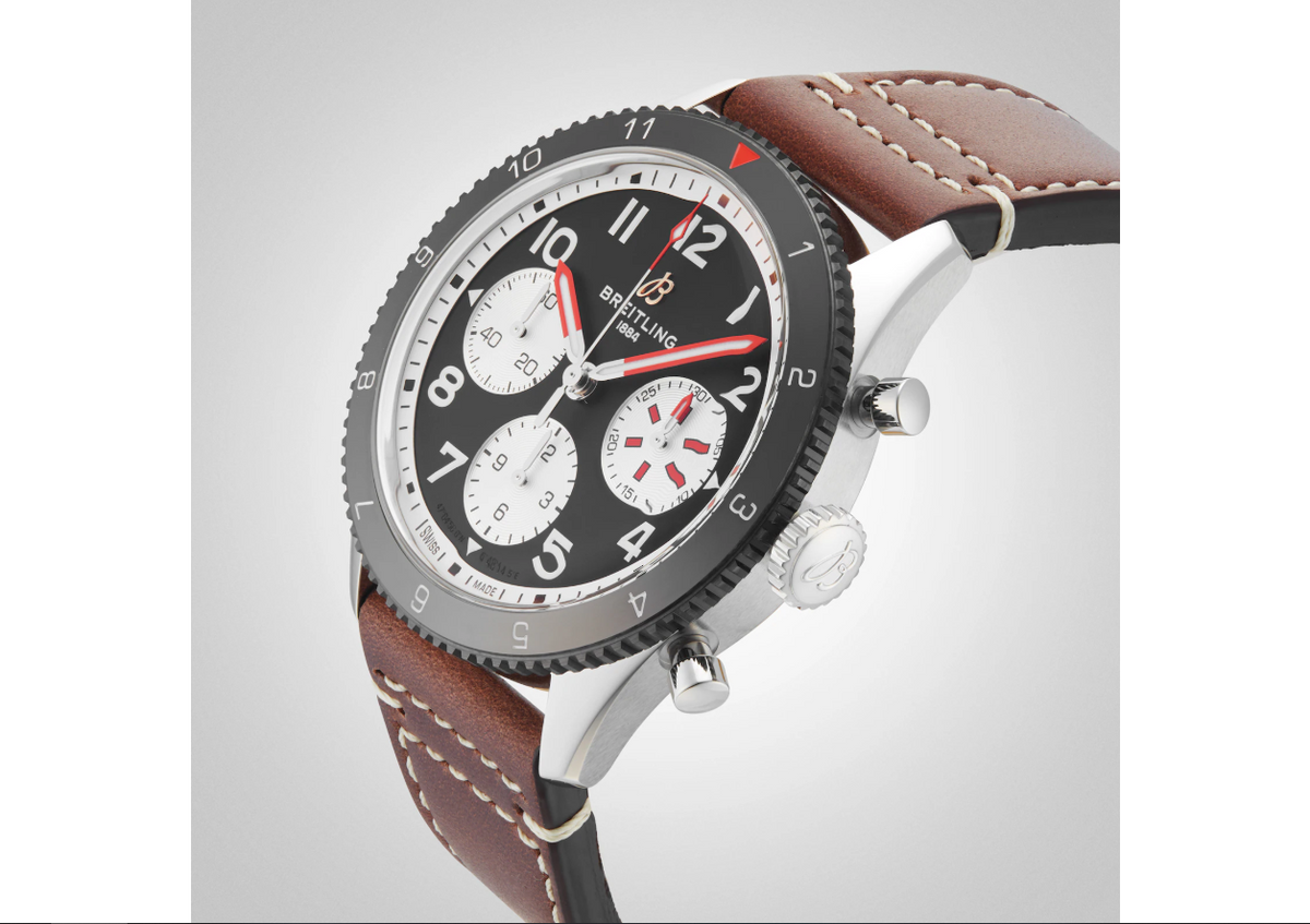 BRT Classic AVI Chronograph 42 Mosquito Leather Strap Watch