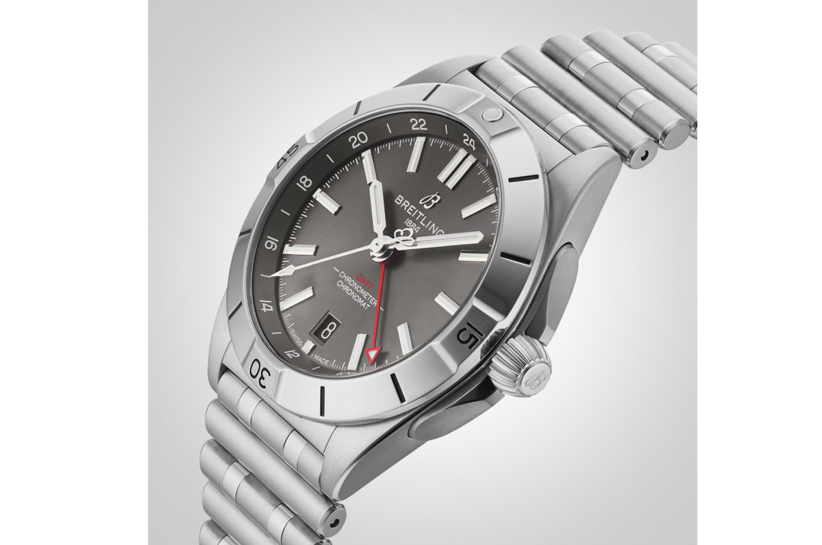 BRT Chronomat Automatic GMT 40 Grey Dial Watch