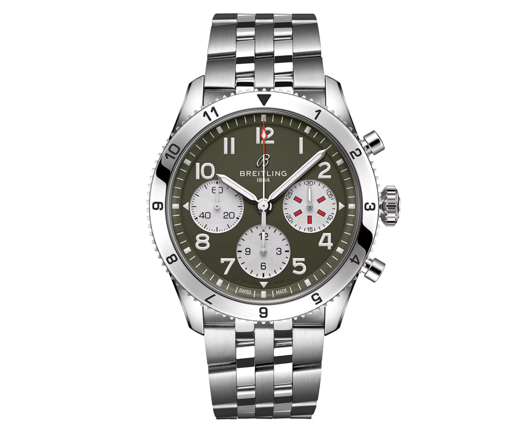 BRT Classic AVI Chronograph 42 Curtiss P-40 Warhawk Stainless Steel Watch