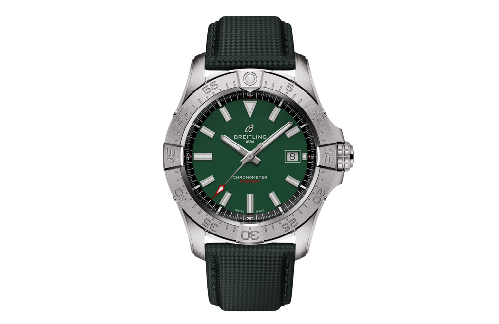 BRT Avenger Automatic 42mm Mens Watch Green Leather