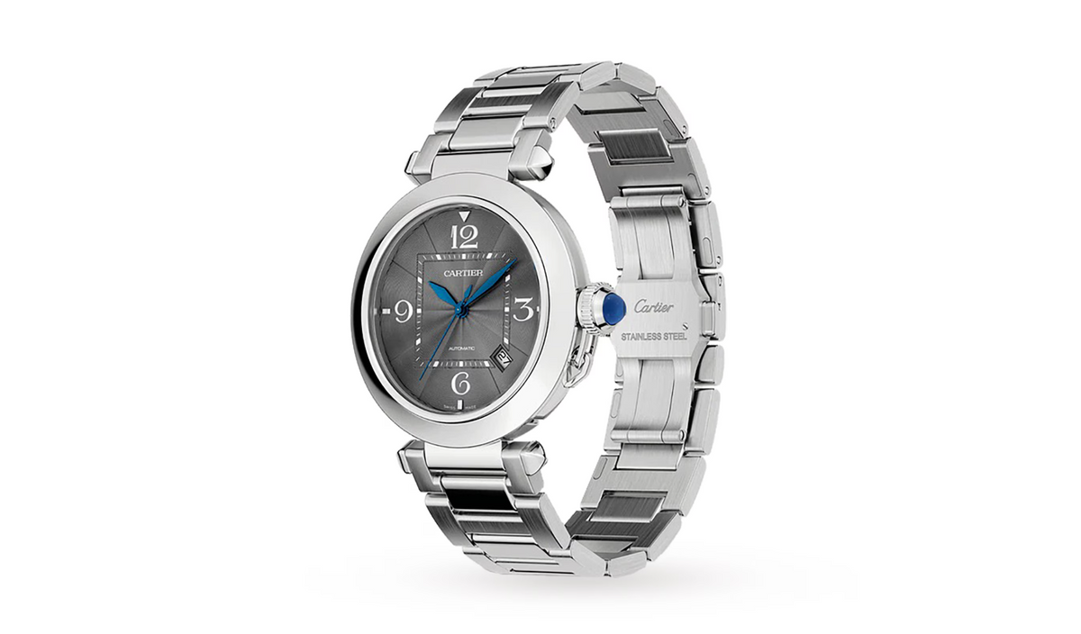Pasha De CRT Watch 41mm, Automatic Movement, Steel, Dark Grey Dial, Interchangeable Metal And Leather Straps