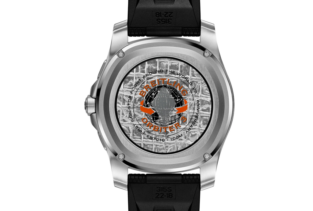 BRT Aerospace B70 Orbiter 25th Anniversary 43mm Mens Watch Orange Rubber