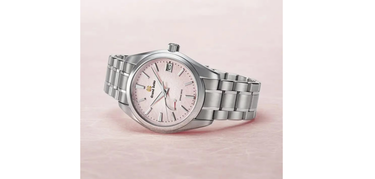 GSK Heritage Pink Snowflake Spring Drive 20th Anniversary Limited Edition 41mm Mens Watch