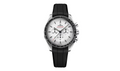 OMG Speedmaster Moonwatch Professional 42mm Mens Watch White Leather