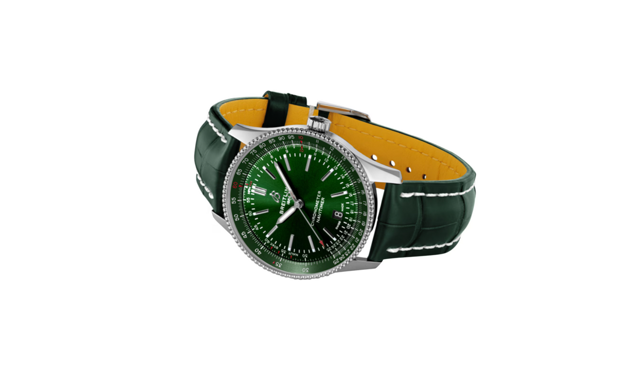 BRT Navitimer 41mm Mens Watch Green