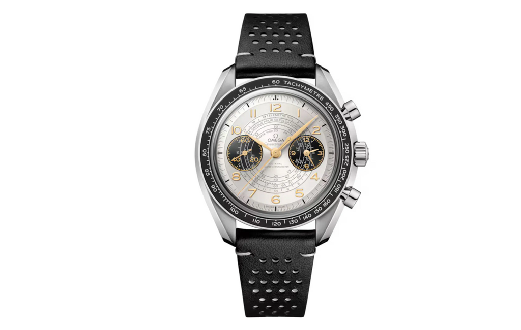 OMG Speedmaster Chronoscope Paris 2024 Olympics 43mm Mens Watch Leather
