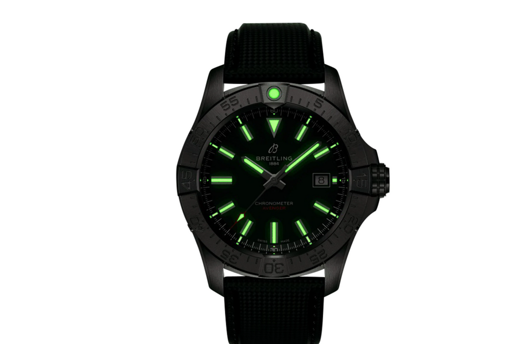 BRT Avenger Automatic 42mm Mens Watch Green Leather
