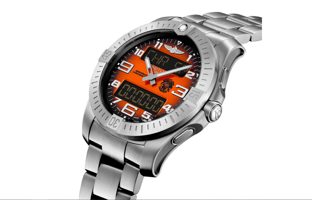 BRT Aerospace B70 Orbiter 25th Anniversary 43mm Mens Watch Orange Titanium