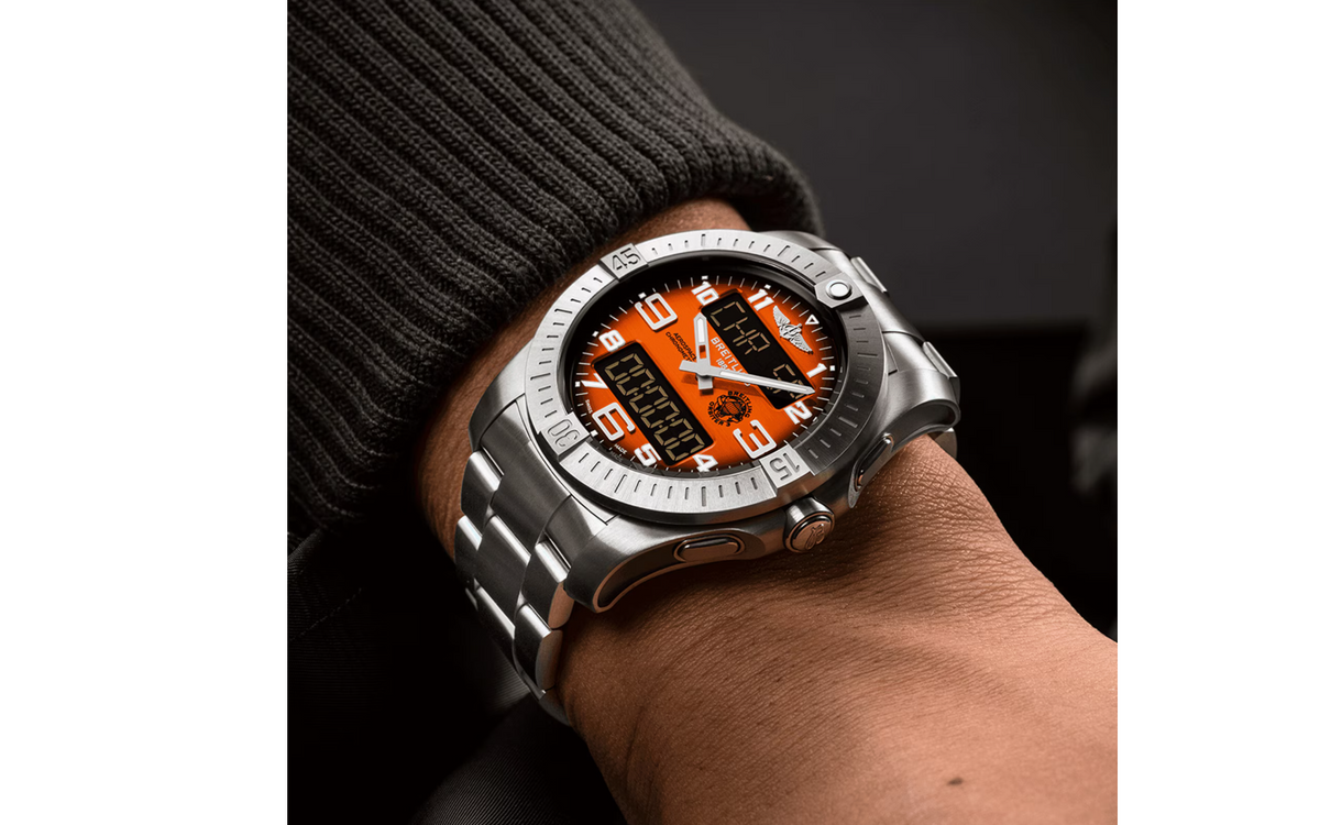 BRT Aerospace B70 Orbiter 25th Anniversary 43mm Mens Watch Orange Titanium