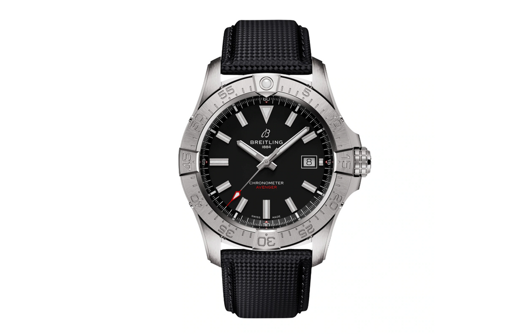 BRT Avenger Automatic 42mm Mens Watch Black Leather
