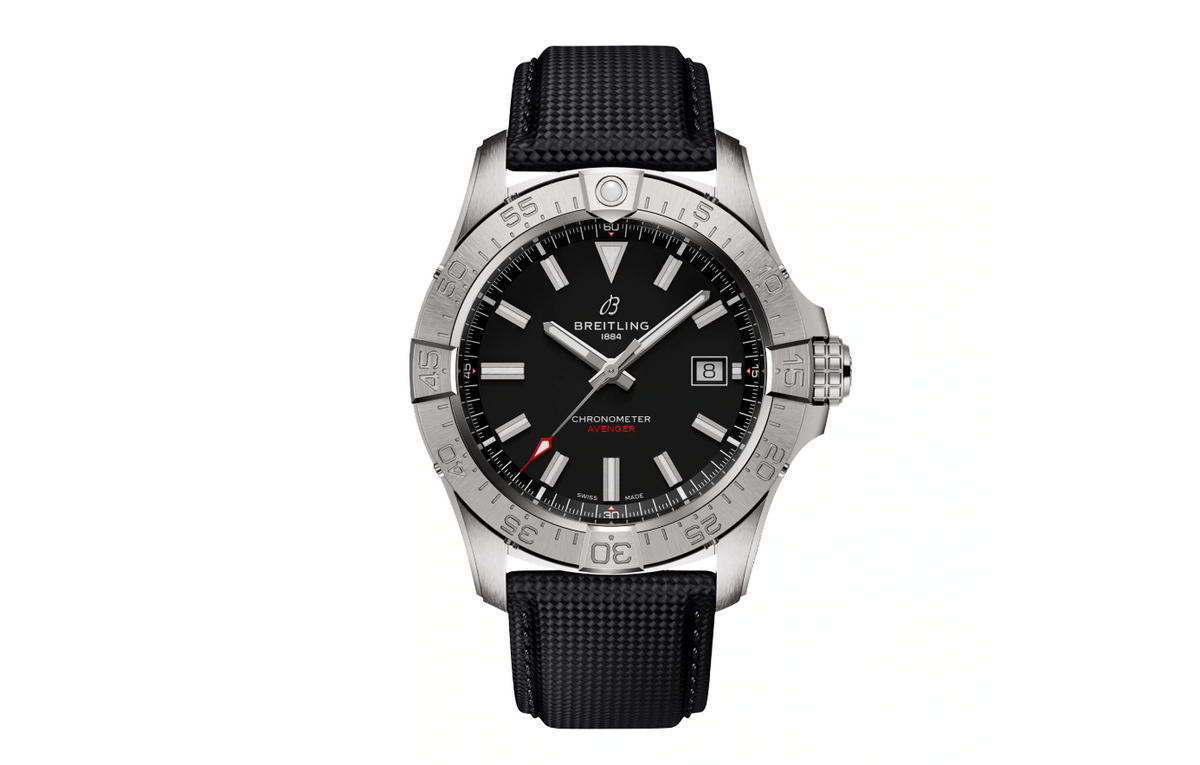 BRT Avenger Automatic 42mm Mens Watch Black Leather