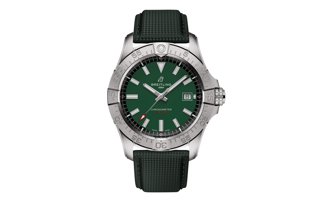 BRT Avenger Automatic 42mm Mens Watch Green Leather