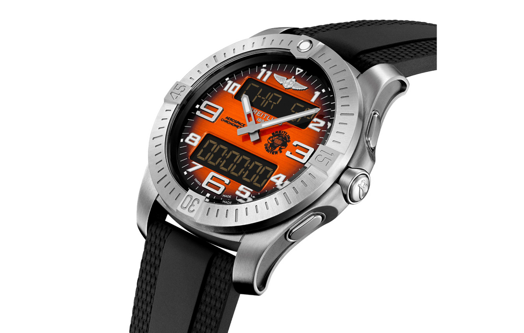 BRT Aerospace B70 Orbiter 25th Anniversary 43mm Mens Watch Orange Rubber
