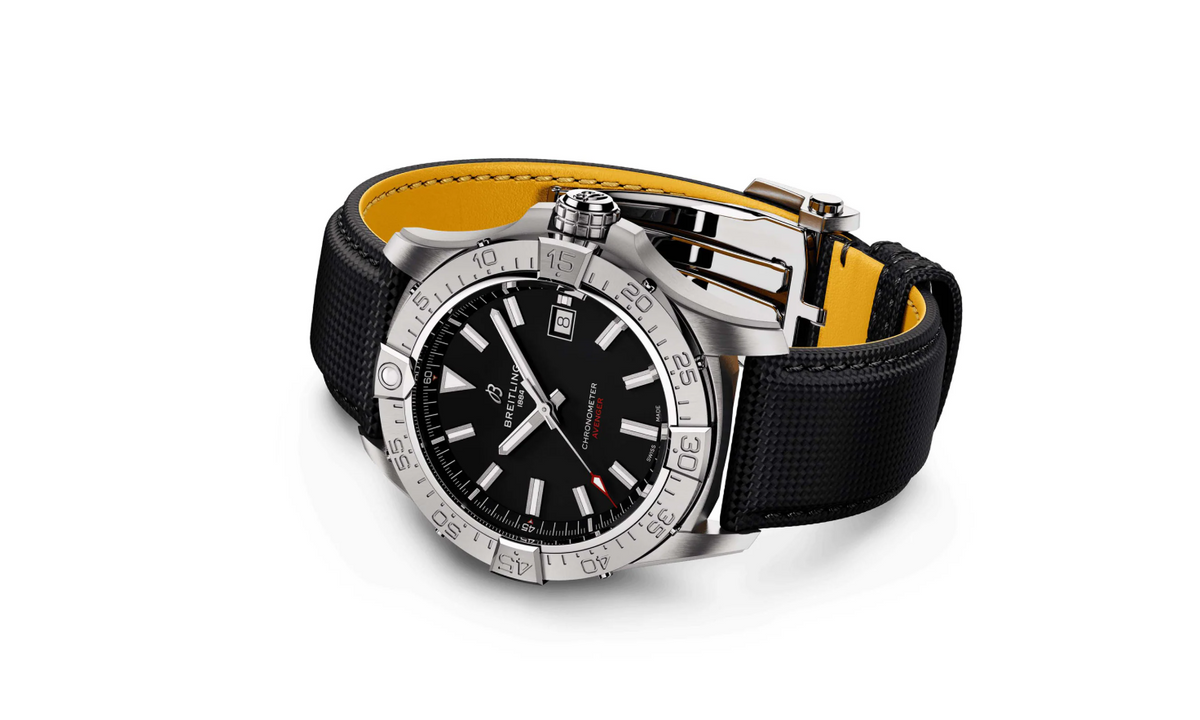 BRT Avenger Automatic 42mm Mens Watch Black Leather