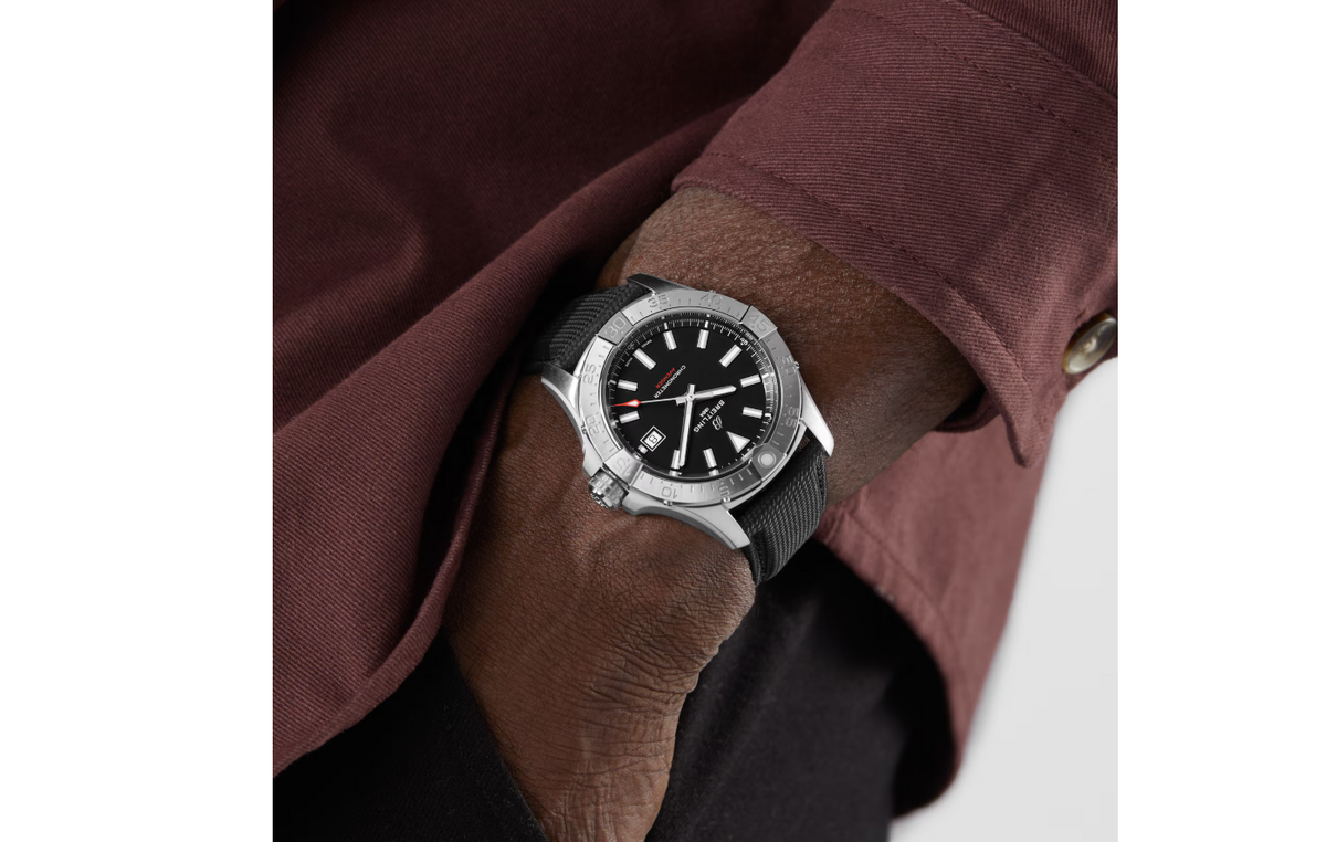 BRT Avenger Automatic 42mm Mens Watch Black Leather
