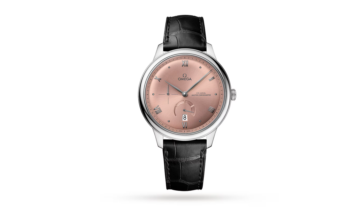 OMG De Ville Prestige Co-Axial Master Chronometer Power Reserve 41mm Mens Watch Pink