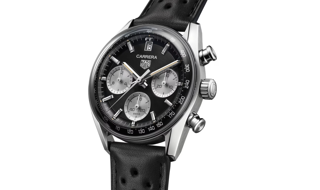 TGHR Carrera Chronograph 39mm Mens Watch Black