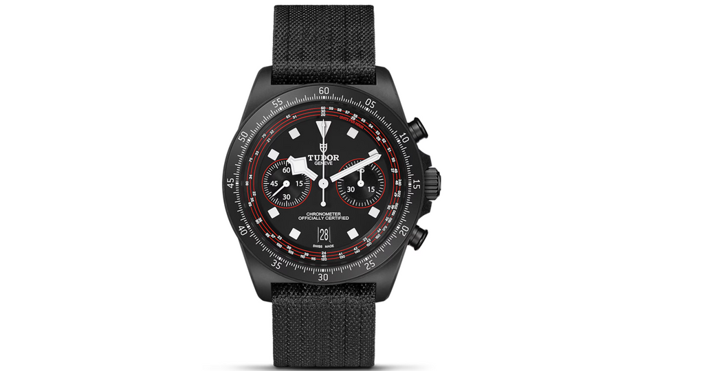 TDR Pelagos FXD Chrono "Cycling Edition" 43mm black carbon composite case black fabric strap