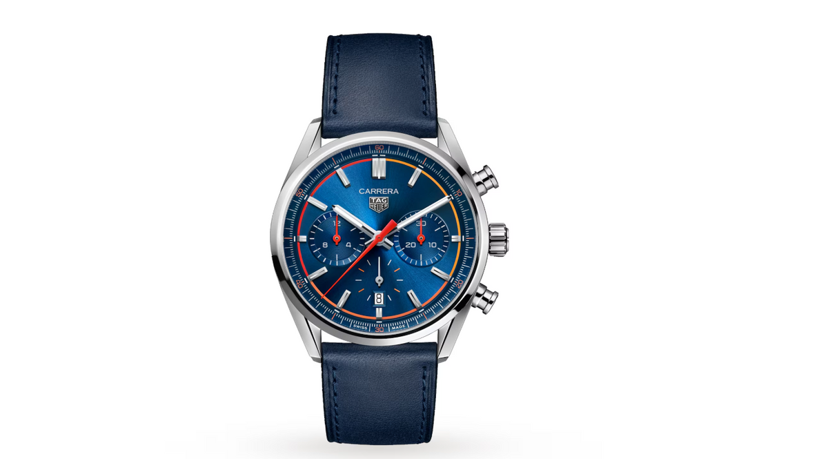 TGHR Carrera Chronograph 42mm Mens Watch Blue