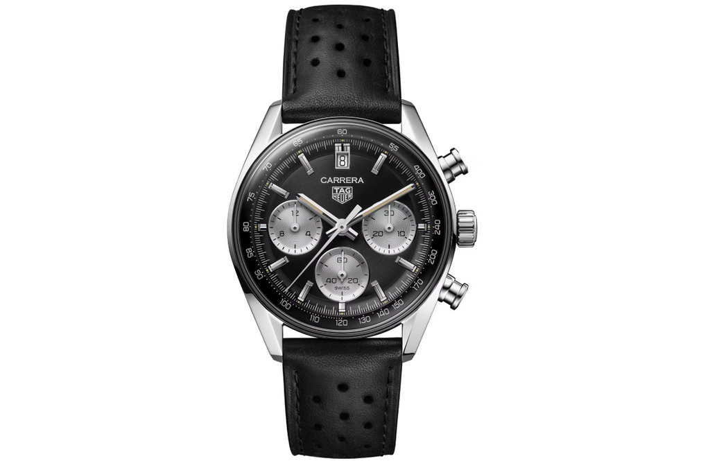 TGHR Carrera Chronograph 39mm Mens Watch Black