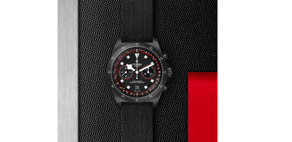 TDR Pelagos FXD Chrono "Cycling Edition" 43mm black carbon composite case black fabric strap