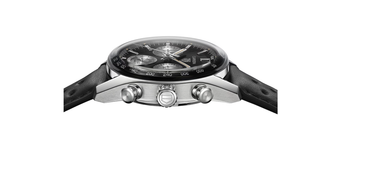 TGHR Carrera Chronograph 39mm Mens Watch Black