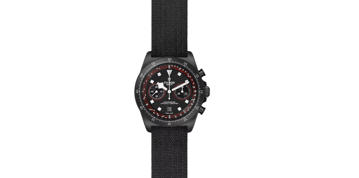 TDR Pelagos FXD Chrono "Cycling Edition" 43mm black carbon composite case black fabric strap
