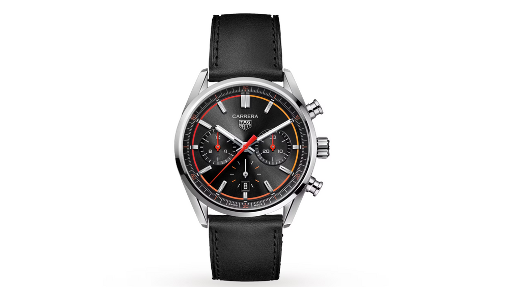 TGHR Carrera Chronograph 42mm Mens Watch Black