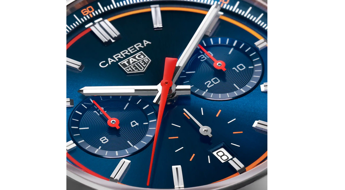 TGHR Carrera Chronograph 42mm Mens Watch Blue