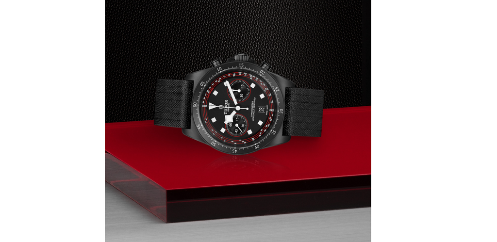 TDR Pelagos FXD Chrono "Cycling Edition" 43mm black carbon composite case black fabric strap