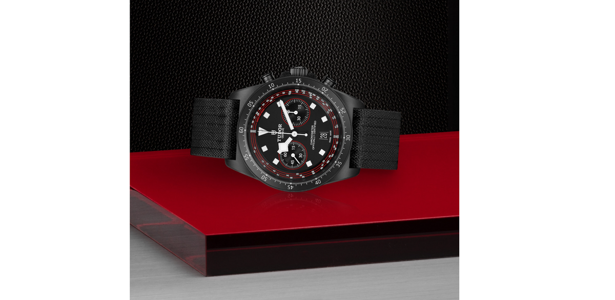 TDR Pelagos FXD Chrono "Cycling Edition" 43mm black carbon composite case black fabric strap