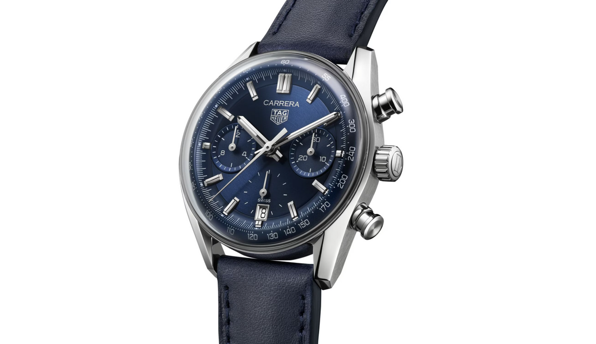 TGHR Carrera Chronograph 39mm Mens Watch Blue CBS2212.FC6535