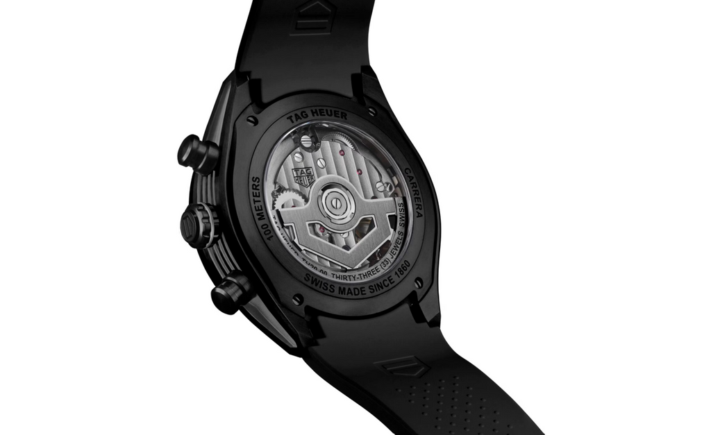 TGHR Carrera Chronograph Extreme Sport 44mm Mens Watch Black