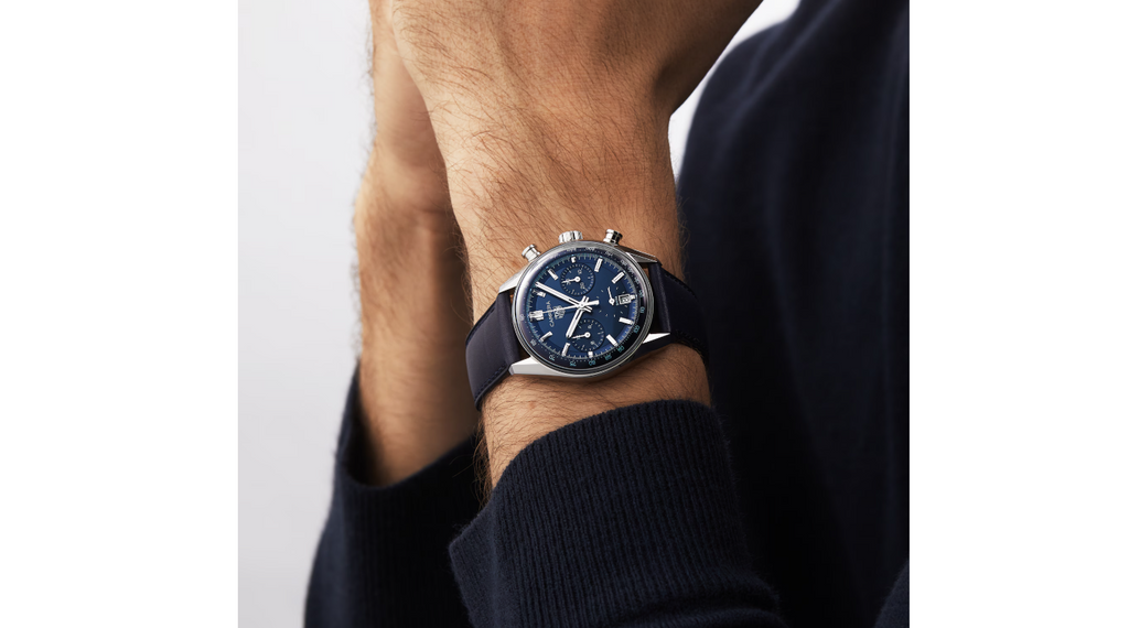 TGHR Carrera Chronograph 39mm Mens Watch Blue CBS2212.FC6535