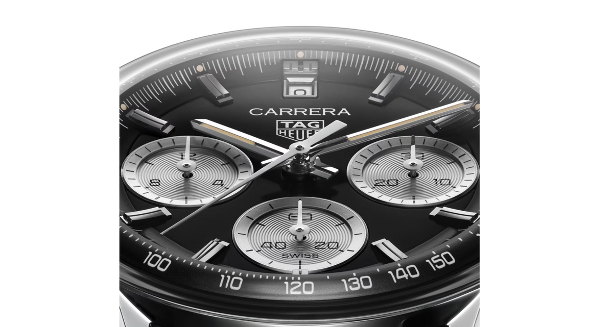 TGHR Carrera Chronograph 39mm Mens Watch Black