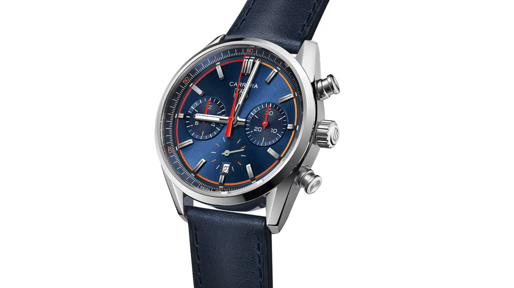 TGHR Carrera Chronograph 42mm Mens Watch Blue